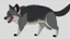 Placeholder: Cute chibi-style hyena dog, chasing its own tail, cartoony, colorful, exaggerated, simplified, adorable