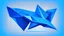 Placeholder: logo, vector art, b2 plane origami centred in screen, blue background, magnificent