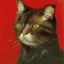 Placeholder: Portrait of a cat by Van Gogh