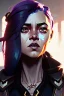 Placeholder: portrait,beautiful tessa thompson, long hair, post-apocalyptic in a cyberpunk city, realistic, intriacte detail, sci-fi fantasy style, volumetric lighting, particales,highly detailed,cinamatic, deep colours,8k