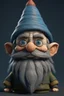 Placeholder: Portrait of a young male gnome with long hair, small, intelligent eyes, small, angular face, aquiline nose,