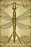 Placeholder: vintage, gothic, steampunk drawings of a dragonfly, sepia-toned