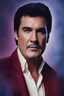 Placeholder: facial portrait - Elvis Tom Selleck - 32k, UHD, 1080p, 8 x 10, glossy professional quality digital photograph - dark blue and dark red, and light maroon and purple and foggy black gradated background, historic, powerful, octane rendering, exquisite detail, 30 - megapixel, 4k, 85 - mm - lens, sharp - focus, intricately - detailed, long exposure time, f8, ISO 100, shutter - speed 1125, diffuse - back - lighting, ((skin details, high detailed skin texture)), (((perfect face))),