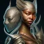 Placeholder: sango fantasy, fantasy magic, intricate, sharp focus, illustration, highly detailed, digital painting, concept art, matte, artgerm and paul lewin and kehinde wiley, masterpiece Asian lady black panther Papu New Guina pyramid black silver space lady space blood moon galaxy