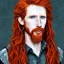 Placeholder: Portrait of young Courtney Gains as a ruggedly handsome, joyful, roguish pirate, charismatic, attractive male, masculine, perfect, precisely detailed clear eyes, unblemished, flawless skin, softly freckled face; meticulously detailed multi-hued ginger carrot-colored cherry fire red hair; fantasy, intricate, elegant, highly detailed, digital painting, concept art, matte, sharp focus, illustration, art by artgerm and greg rutkowski and alphonse mucha