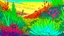 Placeholder: comic style, highly detailed ,gorgeous otherworldly landscape, otherworldly plants