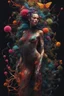 Placeholder: Dynamic ink art by alberto seveso of a full woman body, long legs ,crawn, wide shot, cyberpunk plants and flowers, neon, vines, flying insect, front view, dripping colorful paint, tribalism, gothic, shamanism, cosmic fractals, dystopian, dendritic, artstation: award-winning: professional portrait: atmospheric: commanding: fantastical: clarity: 64k: ultra quality: striking: brilliance: stunning colors: amazing depth, cute colorful lighting (high definition)++, photography, cinematic, detailed ch