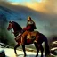 Placeholder: portrait of 'The Northman-Viking King on horse',ancient metal armor,castle,army, snow, cold, painting by gaston bussiere, greg rutkowski, yoji shinkawa, yoshitaka amano, tsutomu nihei, donato giancola, tim hildebrandt, evan lee,oil on canvas, cinematic composition, extreme detail,fit full head inside picture,16k