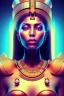 Placeholder: A beautiful portrait of Pharaonic queen , high key lighting, volumetric light high details psychedelic background