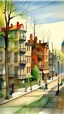 Placeholder: Lovely neighborhood Art by Alexandre Benois, Lynda Barry, Alejandro Burdisio, Guy Buffet, Richard Neutra, Mark Bradford, van Gogh, Justin Gaffrey, Maud Lewis, Gustave De Smet, John Lowrie Morrison, John Ruskin, Chris Friel, Valerie Hegarty, endre penovac. 3d, soft colors watercolors and ink, beautiful, fantastic view, extremely detailed, intricate, best quality, highest definition, rich colours elegant intricate cinematic lighting beautiful award winning ultra detailed high definit