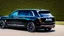 Placeholder: ultimate black rolls royce Cullinan Fire Livery, Rear View, 4K, Ultra Detailed