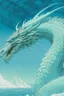 Placeholder: An ice breathing dragon. Moebius style