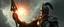 Placeholder: somewhat ancient nephilim soldier holding up a radiant Painite spear seen through sears crystal rosette ball