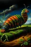 Placeholder: horse caterpillar, prize winning oil painting,book cover illustration