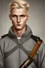 Placeholder: German male soldier, grey uniform, Blond hair, portrait