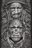 Placeholder:  Portrait Maori Chief iron maiden Maori tribal tattoos, bow with arrows, full detail, 128k,