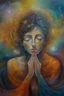 Placeholder: just feel like have a very intensive emotions. Psychic art, Oil painting. Search For a person, That came to help to feel calm