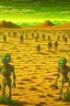 Placeholder: field of dead aliens in the desert anime