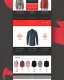 Placeholder: a clothing eCommerce website landing page design with a burst of colors and hyper details, sharp background,