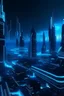 Placeholder: Energy of the future, blue, city, neon