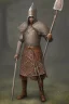 Placeholder: celtic spear warrior with cloak