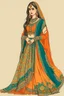 Placeholder: AN ILLUSTRATION OF a girl wearing mehdi lehnga dress