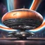 Placeholder: dirigible NCC 1701 hybrid, retrofuturistic, phototrealism