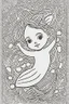 Placeholder: A delightful coloring page design showcasing an adorable baby mermaid in a charmingly naive art style. The artist has skillfully created a whimsical scene with minimal details and a focus on bold, thick black outlines. The endearing fox, prominently positioned in the center, is the highlight of this illustration. The all-white background beautifully complements the simplistic design, allowing young artists to unleash their creativity. As the baby fox takes center stage, a subtle hint of its