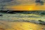 Placeholder: Amazing sunset, sea waves, sand, max liebermann painting