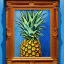 Placeholder: Portrait of a pineapple with a Coconut and a blue sky by van Gogh