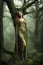 Placeholder: Aye, there she stood before me now, this wild wood nymph in mortal form. At my request she'd posed center-stage under the studio lights, a quiet stillness falling over her. Gone was the slip-away slyness of before; now she granted me her full visage. Head held high she stood, proud and true as an ancient oak. Her twilight braids near reached her hips, leaves and vines and forest spoils twined within. One arm wrapped herself as if in contemplation, whilst the other balanced upon a jutting hip. Th