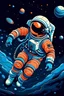 Placeholder: astronaut floating in space illustration