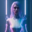 Placeholder: A cyberpunk armor car wearing girl,cyberpunk 2077, ultra realistic,shiny, smooth, studio quality, octane render, Surrealism, Triadic colour scheme,glow-stick, ambient lighting,nightclub lighting, polaroid, 100mm