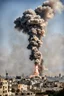 Placeholder: A plume of smoke rises in the sky of Gaza City during an Israeli airstrike, Oct. 9, 2023, as Israel’s military relentlessly pounded the Palestinian territory overnight and into the day as fighting with Hamas continued. [Mahmud Hams/AFP]