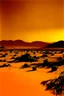 Placeholder: A yellowish orange desert of mystery painted by Andy Warhol