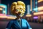 Placeholder: Hillary Clinton a as Apu in homer simpson in the style of tron movies , bokeh like f/0.8, tilt-shift lens 8k, high detail, smooth render, down-light, unreal engine, prize winning