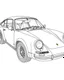 Placeholder: outline for a coloring page of a Porsche 911, white background, sketch style, only use outline, no shadows and clear and well defined