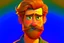 Placeholder: Andrew Garfield with a beard in Pixar style