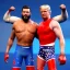 Placeholder: Realistic image of Donald trump wrestler, Mexican wrestling style, eyes mask, red and blue breeches, glow confederate flag dress, suspenders, retro style, 80s, vibrant color, highly detailed, sky background, concept art, unreal engine 5, god rays, ray tracing, RTX, lumen lighting, ultra detail, volumetric lighting, 3d, finely drawn, high definition, high resolution.