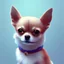 Placeholder: isometric clean art of super cute chihuahua, soft lighting, soft pastel gradients, high definition, 3d icon clay render, blender 3d