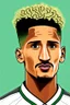 Placeholder: William Saliba French football player ,cartoon 2d