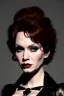 Placeholder: christina hendricks as evil queen in black leather, angry, stern look, volumetric lighting, particales,highly detailed,cinematic, deep colours,8