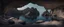 Placeholder: podium for meditation, rocky cave . rocky cliff, water , carved into the rock, dark panorama.