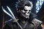 Placeholder: skull, man hair , scissors, mask, cover face in 8k solo leveling shadow artist dynamic pose, oshare kei, hurufiyya, rtx, intricate details, highly detailed, high details, detailed portrait, masterpiece,ultra detailed, ultra quality