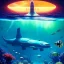 Placeholder: fullbody Drawing of 'Ultra Futuristic style concept Submarine'intricate detail,by andrea bonelli,Kilian Eng,Ohrai,underwater,three quarters view,Futuristic design study, toned colors,16k