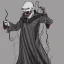 Placeholder: Nosferatu vampire with a tentacle beard and fangs and grey skin as a Russian Orthodox