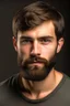 Placeholder: a 24 year old man with a short brown beard and a sexy look
