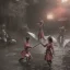 Placeholder: 2 samurai girls with sword fight in rain, xtreme detailed, photorealistic, 4k