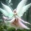 Placeholder: beautiful fairy very etheric, nice smiling, long blond hair, magic glamour pink make up, delicate colors, complete vision of very transparent and big wings, beautiful glamour transparent dress, ultra sharp focus, 8k, unreal engine 5, extremely sharp detail, light effect, soft light atmosphere, smooth, full of details, face in front, complete vision of face and hair and of the body