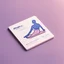 Placeholder: Business card design for a physio featuring a small, friendly line-art illustration of a person stretching. Style: Minimalist vector illustration, "Corporate Memphis" art style but refined. Colors: Pastel pink, lavender, and royal blue accents. Background: Off-white. The design is playful and inviting but distinctively medical and professional. High detail, 4k, photorealistic mockup on a stone surface.